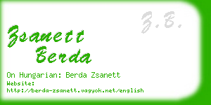 zsanett berda business card